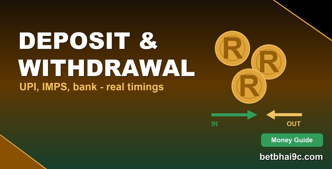 UPI deposit and withdrawal on Betbhai9