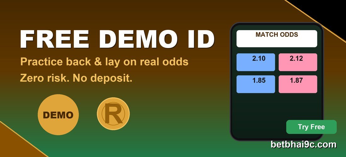 Practising back and lay bets on a Betbhai9 demo ID
